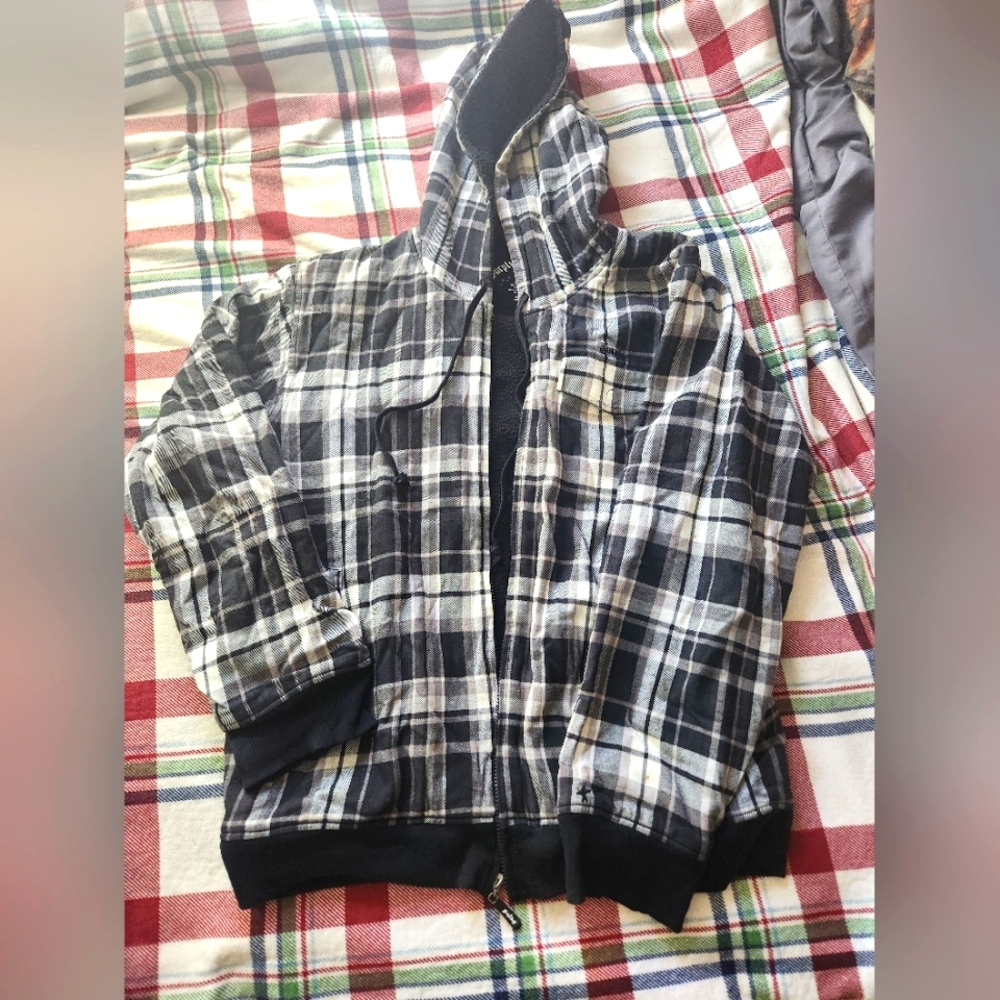 Black and White Plaid hoodie